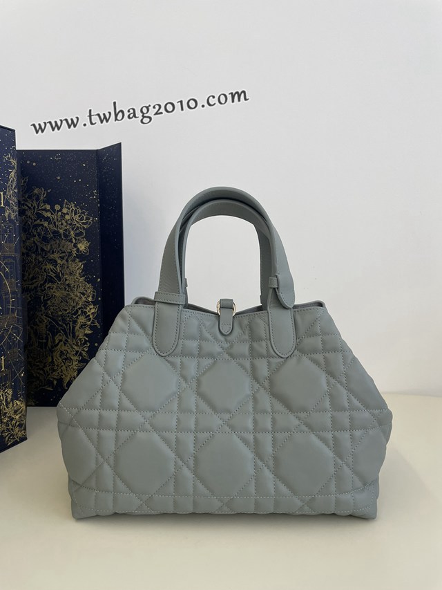 Dior专柜新款迪奥高仿原单中号岩石灰Toujours系列大菱格休闲女包 djfk1437